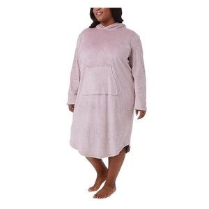 NWT 32 Degrees Heat Cozy Hooded Lounger Pocket Dress Pajama Size Small $65 5C161